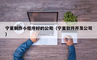 吴忠宁夏制作小程序好的公司（宁夏软件开发公司）